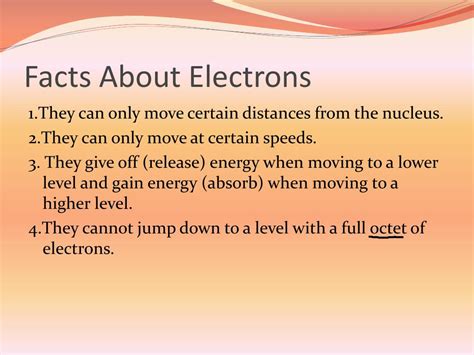 facts about electrons.